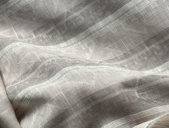 Jacquard Striped Wool linen fabric by the yard
