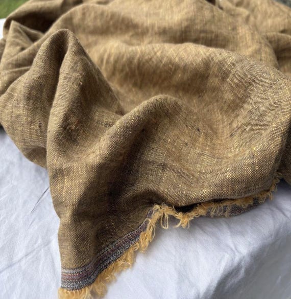 Yarn dyed linen fabric by the yard
