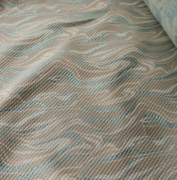 Jacquard metallic fabric by the yard