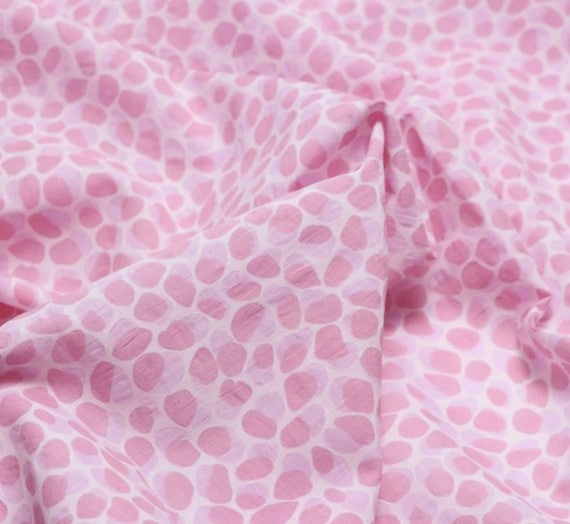 Marble pattern textured cotton fabric by the yard Pink