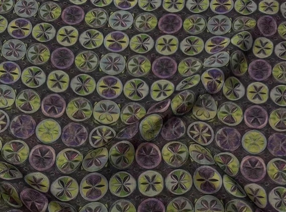 Jacquard Print Gambiered silk fabric by the yard