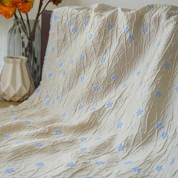 Jacquard floral fabric by the yard