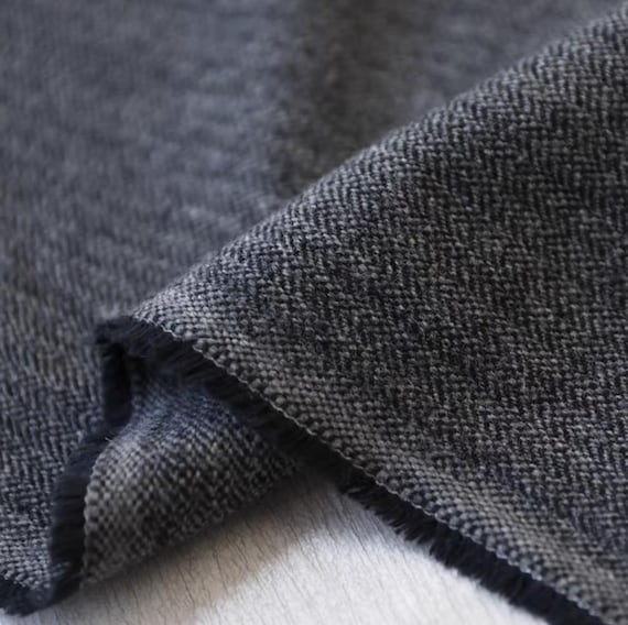 Herringbone Wool Fabric by the yard