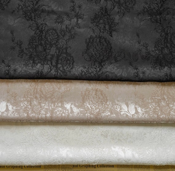 Jacquard brocade fabric by the yard