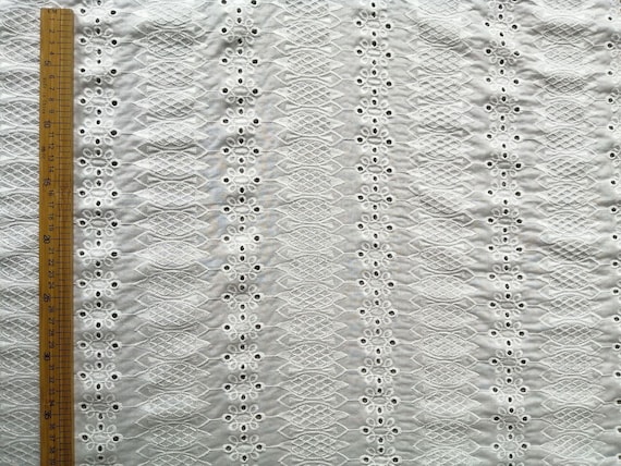 Cotton Embroidery fabric, Flowers Embroidery Fabric, Cutout fabric Sold by Meter