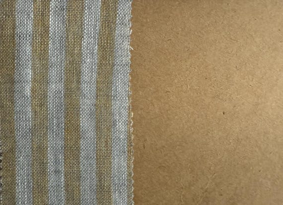 Striped linen fabric by the yard