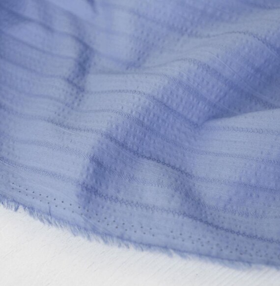 Striped Textured cotton fabric by the yard