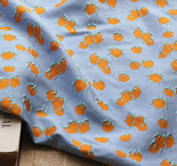 Jacquard brocade fabric by the yard