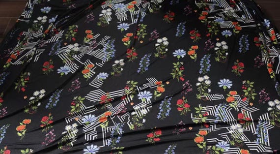 Knit silk jersey fabric by the yard