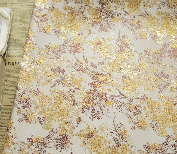 Jacquard brocade fabric by the yard