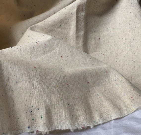 Colorful specks linen cotton fabric by the yard