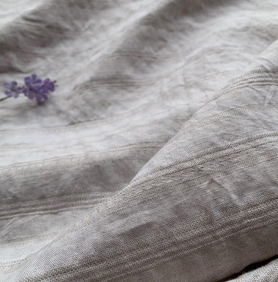 Jacquard hemp fabric by the yard