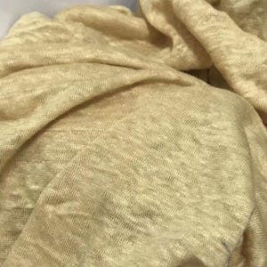 Knit linen jersey fabric by the yard