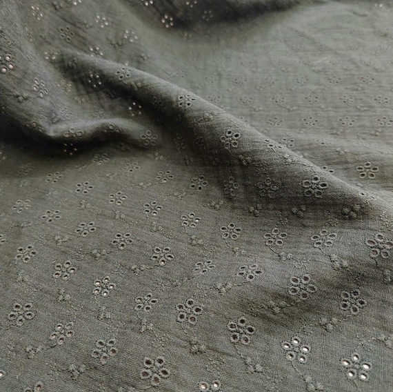 Embroidery cotton fabric By the yard