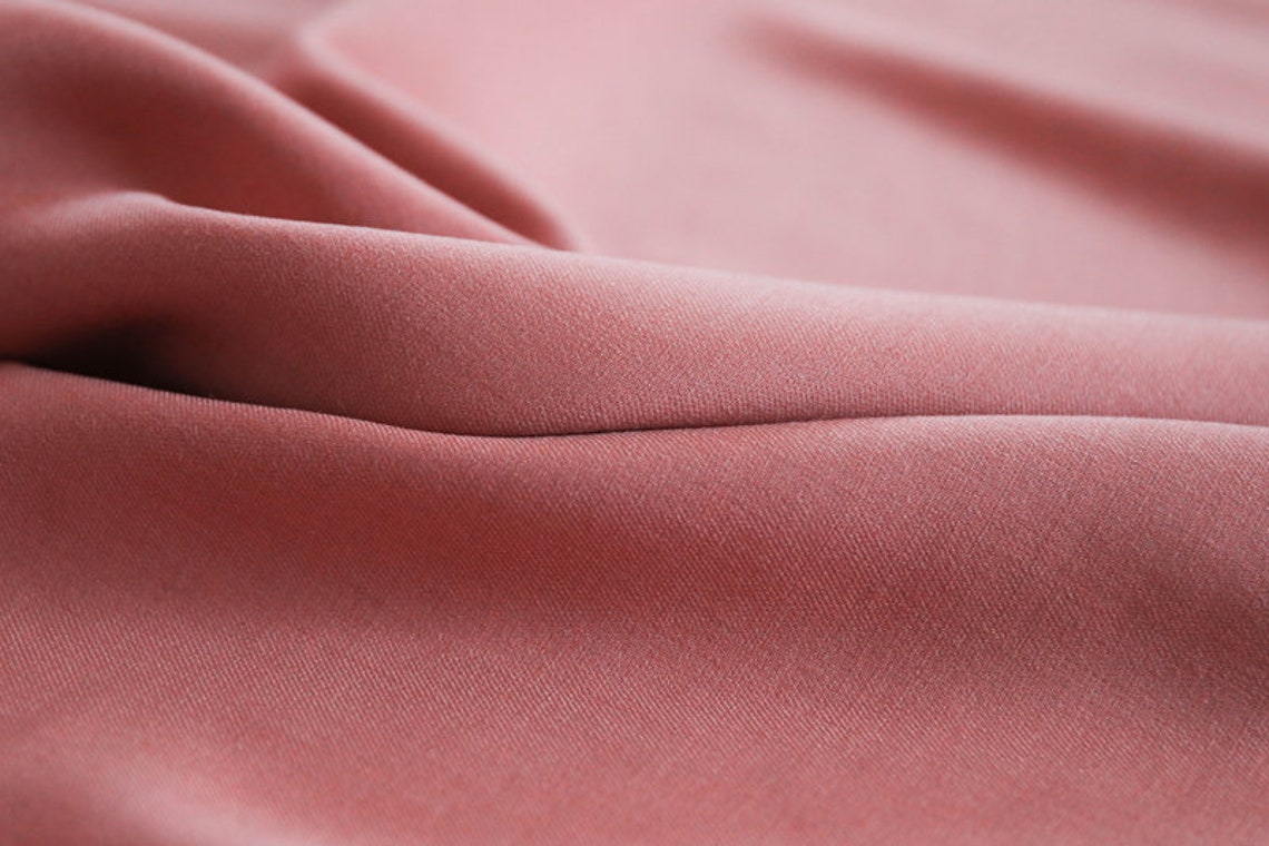 Pink Worsted Wool fabric woolen fabric by the yard Etsy