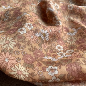 Print Linen fabric by the yard