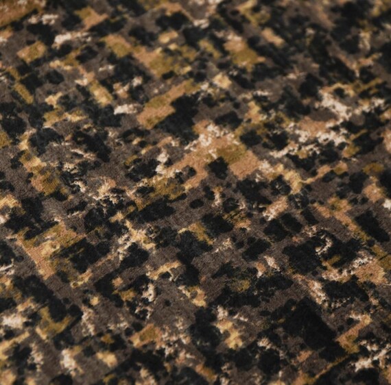 Tweed linen cotton fabric by the yard
