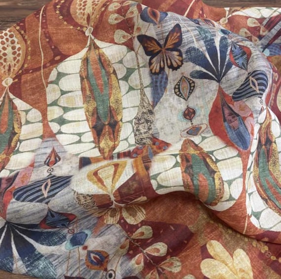 Print ramie fabric by the yard