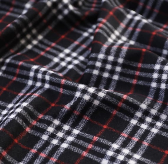 Plaid Wool fabric by the yard
