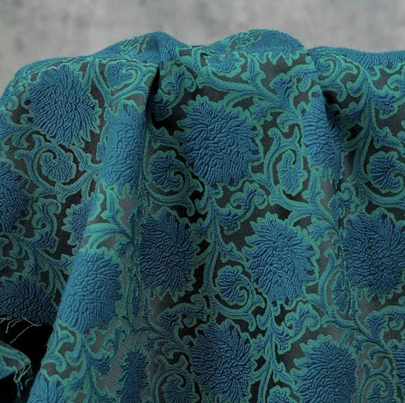 Jacquard brocade fabric by the yard