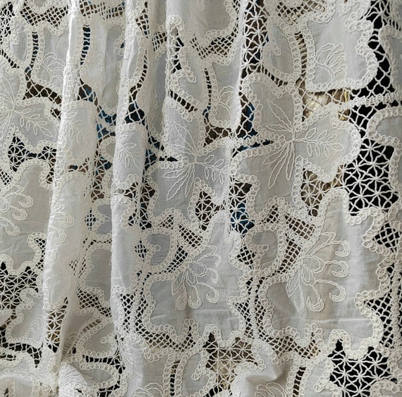 3D Corded Embroidery cotton fabric By the yard