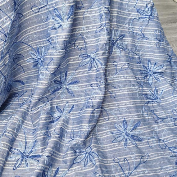 Embroidery jacquard cotton fabric By the yard