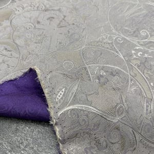 Jacquard silk fabric by the yard