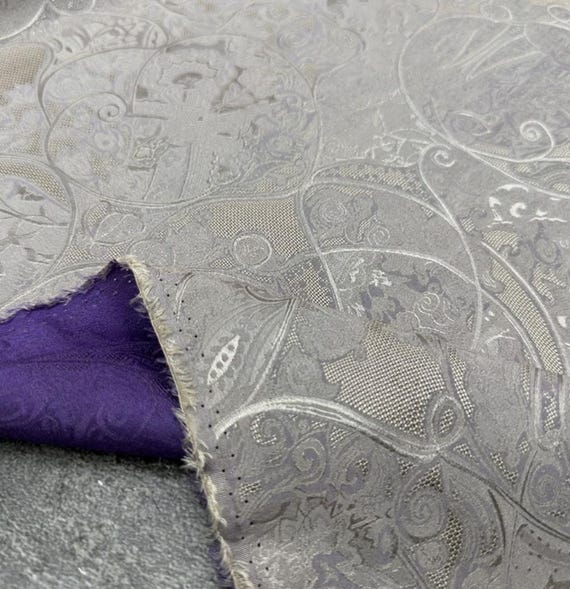 Jacquard silk fabric by the yard
