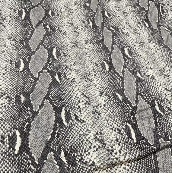 Snakeskin animal pattern print Knit silk jersey fabric by the yard