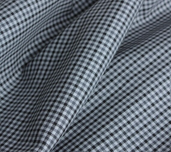 Italian Fabric Plaid Worsted Wool fabric by the yard for Suiting