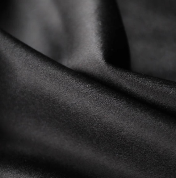 Black Cashmere wool fabric by the yard