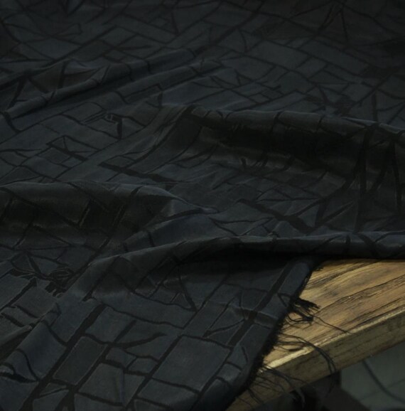 Jacquard cupra fabric, Jacquard cupro fabric by the yard
