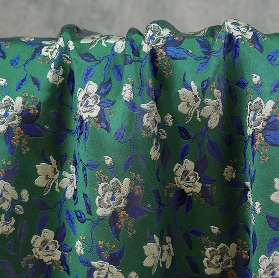 Jacquard brocade fabric by the yard