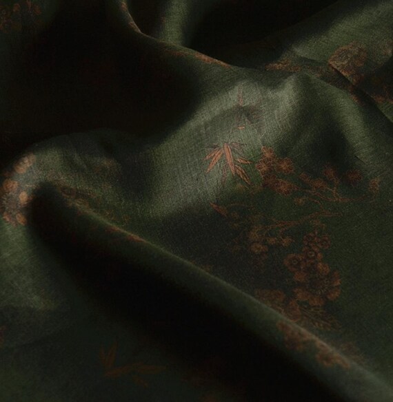 Print linen fabric by the yard