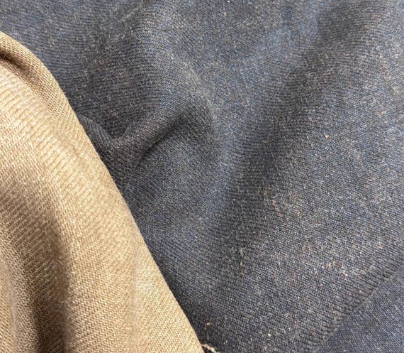 Gambiered Linen Fabric, Plant Mud Dyed Linen Fabric by the yard