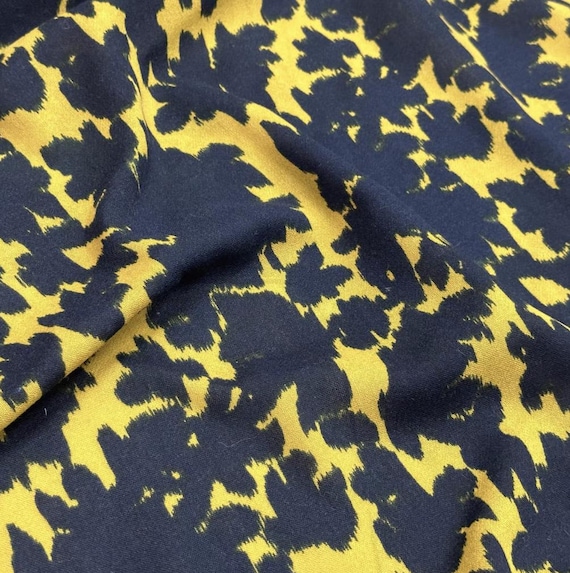 Print worsted wool fabric by the yard