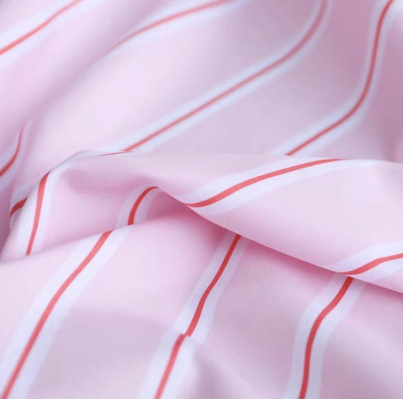 Striped cotton fabric by the yard