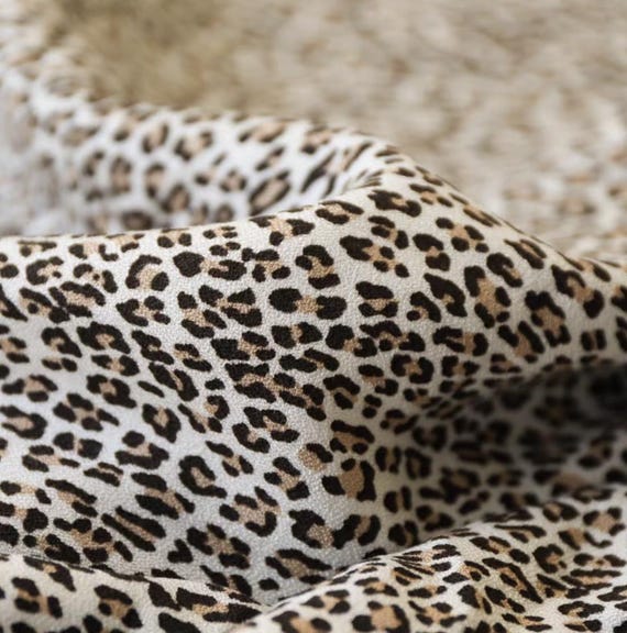Leopard Cheetah Animal pattern print viscose fabric by the yard