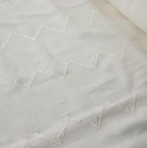 Embroidery Linen fabric by the yard