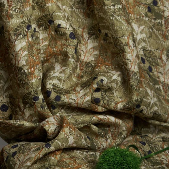 Print linen fabric by the yard