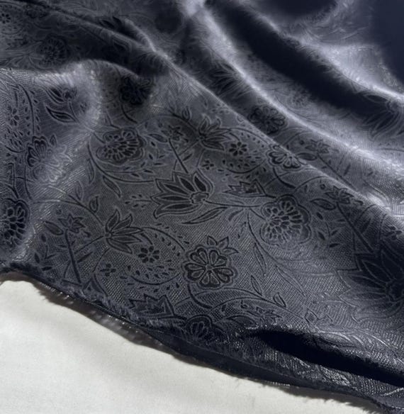 Floral jacquard viscose fabric by the yard