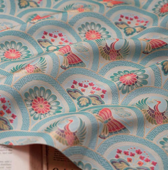 Crane Jacquard brocade fabric by the yard