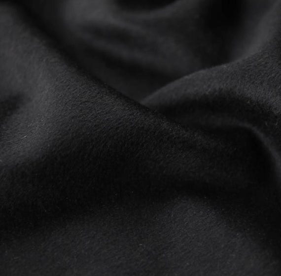Black Wool fabric by the yard