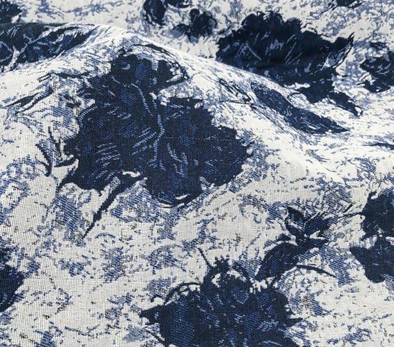 Jacquard floral brocade fabric by the yard