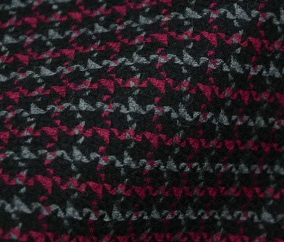 Houndstooth Wool fabric by the yard