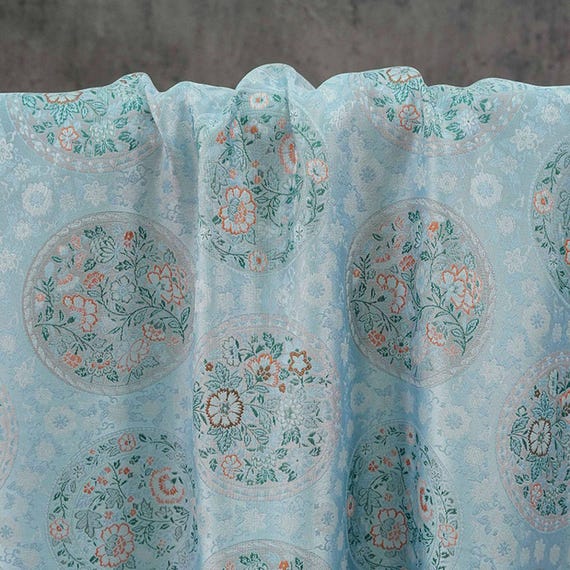 Jacquard brocade fabric by the yard