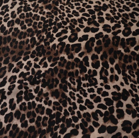 Leopard cheetah animal pattern Print cotton fabric by the yard
