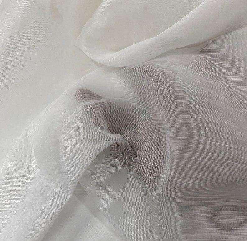 Cream/white silk linen fabric by the yard Etsy