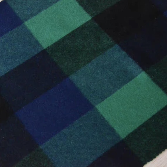 Colorful Plaid Wool fabric by the yard