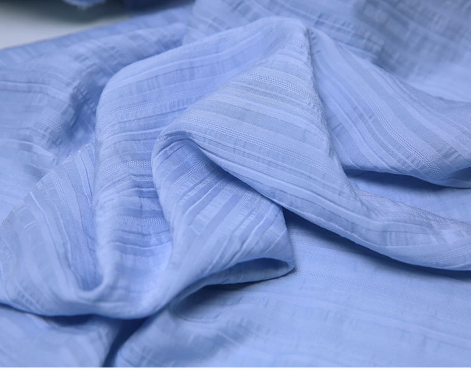 Textured striped silk cotton fabric by the yard Etsy